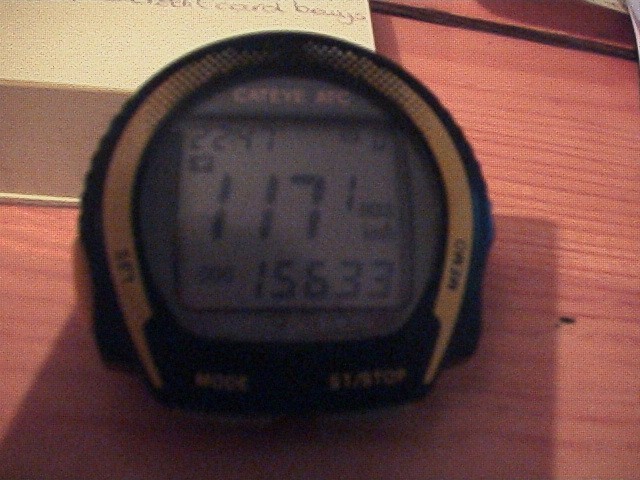 Before impact : the speedcounter measured 117 km/hr