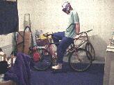 A rotational inbalance caused vibrations at high speeds : The Chief Engineer prepares himself to eliminate the unroundness of the front wheel.